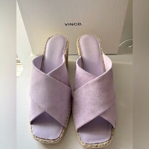 Vince Women's Lavender Slide Sandals-New
